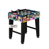 Bandito Kickertisch BigFun, kompakter 2-Mann Tischkicker, 16mm Spielstangen, äußerst Stabiler Tischfußball, 76 x 62 cm, Höhe 84 cm, 21 kg (Comic)