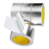 ULANEKWCJ Aluminiumfolienband Aluminiumfolienband, 0,15 mm dick, for Lüftungskanäle, Klimaanlagen und Wäschetrocknerabzüge, 30–60 cm x 20 m(60cm*20m)