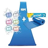 Wasserrutschmatte Riesen Pack XXL | 1 Rutschmatte 10 Meter + 6 Wiederaufladbare Wasserbomben aus Silikon | Slip'n Slide | Outdoor-Wasserspiel Ungewöhnlich und 100% Fun | OriginalCorner®