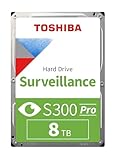 Toshiba 8TB S300 PRO Internal HDD - 3.5' SATA-3 256MB Cache 6GB/s 7200RPM Interne Festplatte 7/24 Security Disk (MD10ADA800V)
