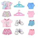 12 Stück Puppenkleider Für Puppenkleidung 43 cm 2 Paar Schuhe 2 Windeln 2 Paar Socken 2 Kleiderbügel Weiches Und Hautfreundliches Material