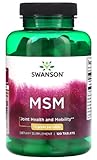 Swanson - MSM 1500 mg | Unterstützung für Gelenke und Haut - 120 Tabletten
