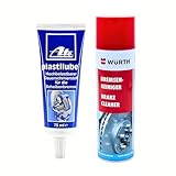 ATE Plastilube 75ml + Würth Bremsenreiniger 500ml - Premium Bremsenpflege Set für maximale Zuverlässigkeit & Sauberkeit
