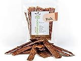 ROQSY Natur-Dörrfleisch 100% REH Trockenfleisch für Hunde 100g Kauartikel auch für Welpen getreidefrei Jerky Kaufleisch Hundesnack Kaustreifen Leckerlies Kaustangen schonend getrocknet