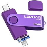 USB Stick 128GB, Type C/Micro USB/USB 3.0 Flash-Laufwerk Hochgeschwindigkeits-USB 3.0-Speicherstick für TV/Video/Externe Datenspeicherung, Speicherstick mit Stift für Smartphone/PC/Galaxy/MacBook Pro
