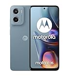 Motorola Moto E15 (2/64 GB, 32 MP Kamera + Flimmerschutzsensor, Display 6,67 Zoll HD+ 90 Hz Corning® Gorilla® Glass 3, 5200 mAh, MediaTek Helio G81 Extreme, Android 14 Go Edition), Misty Blue