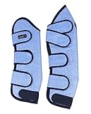 netproshop 4er Set Transportgamaschen mit Innenfleece aus 600Denier Turnout-Stoff, Gr. Full, Groesse:Full, Farbe:Jeans Light