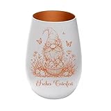 Osterwindlicht Ostergnom mit Korb – Lasergraviertes Windlicht Glas mit Schriftzug „Frohes Osterfest“ – Osterdekoration Frühling – Kerzenhalter schöne Geschenkidee