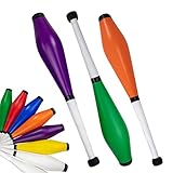 Juggle Dream Trainer Street Jonglierkeulen 3er Set Tolle Trainerkeule - Jonglierset für Anfänger und Fortgeschrittene Jongleure (Grün, Orange, Violett)