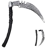 Ctxtqtdt Sense Halloween 35cm für Erwachsene, Grim Reaper Sichel Waffen, Kunststoff Sense Requisite Wiederverwendbar für Halloween Karneval Kostüm Party Cosplay