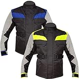 warrior gears Motorradjacke für Kinder, Warnschutz-Textil-Motorradjacke für Jungen, CE-gepanzerte Bikerjacken für Jungen, wasserdichte Schutzausrüstungsjacke für Kinder