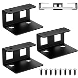 3 STK Laptop Untertisch Halterung, Laptop Regal Halter Ständer, Unter dem Schreibtisch Laptophalter für Notebook Laptop Halterung Schreibtisch, für Geräte bis zu 35 mm, mit Schrauben (Schwarz)