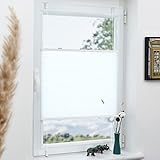 Plissee Klemmfix ohne Bohren Weiß 85x130cm(BxH) Plissees lichtdurchlässig Blickdicht Jalousien ohne Bohren Fensterrollo Klemmrollos Sonnenschutz Sichtschutz Faltrollo Easyfix Rollos für Fenster