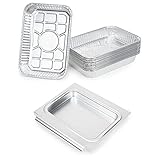onlyfire Aluschalen, Tropfschale mit 15 Stück Einweg Grilltropfschalen, 25 × 22,7 × 3,2 cm, für Weber Spirit II E210, S210, E220, S220 und Spirit II E310, E320, E330, S310, S320, S330 Gasgrills