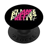 Welpen hübsch machen, Furologist Hundefriseur Hundepflege PopSockets mit austauschbarem PopGrip