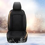 FHCSAO Sitzheizung Auto 12v Nachrüsten Sitzheizung Nachrüsten Auto, Intelligente Steuerung Heizauflage Beheizbare Sitzauflage 1 Packung,black-1PCS