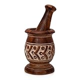Handgefertigter indischer Mörser und Stößel aus Holz, natürlich, rustikaler Stil, Kräuter-Gewürzmühle, Masala-Mixer, manuelles Kharal-Stampfschüsseln, Gewürze, Pillenzerkleinerer, Küchenutensilien,