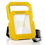 60W LED Baustrahler, Novostella LED Arbeitsleuchte 6000LM (Ersetzt 450W)Arbeitsscheinwerfer Baulampe, IP65 Wasserdicht 5M Kabel 6000K Tageslichtweiß, Bauscheinwerfer für Werkstatt Baustelle Garage