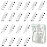 Andibro 20er-Pack Geldklammern aus Edelstahl, schmale Bargeldklammer aus Metall, Kreditkartenhalter, minimalistische Geldbörse für die Vordertasche für Herren