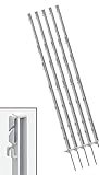 Landkaufhaus Mayer Weidezaunpfähle 156cm (136cm über dem Boden) weiß, 20 Stück mit Doppeltritt - Maximale Standfestigkeit für sichere Tierhaltung