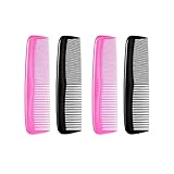 Stylingkamm, 4 Stück Kunststoff Haar-Kamm, Taschen Haarkämme, Haarschneidekämme mit Feinen und Standard Zahnungen, Styling Kämme, Haarpflege Werkzeug
