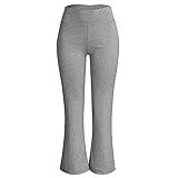 SCBFDI Ausgestellte Hose mit niedriger Taille Lässige Hose einfarbig Hip Lift Fitness Jogging Elastische Hosen für Frauen