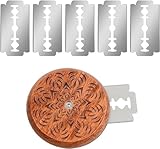 Brot Schneide Werkzeug,Bäckermesser Brot mit Rasierklinge,Teigmesser aus Holz,Baguettemesser,Brot Lame Cutter,Teig Scoring Hieb Teigmesser für DIY Brotteig Muster (Rosenmuster)