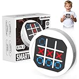 RoserRose 4-in-1 Tic-Tac-Toe Brettspiel, Elektronisches Digitales Puzzlespiel, Ostergeschenke Erwachsene Kinder, Tragbares Familienspiel (Weiß)