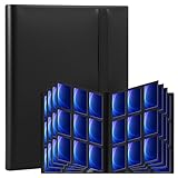 Sammelkarten Album für Sammelalbum Karten, 360 Transparent Sammelkarten, Sammelalbum Karten, geeignet für Kartensammler, ist das Geburtstagsgeschenk für Jungen und Mädchen (schwarz)