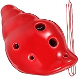BIUDECO Professionelle Keramik Okarina Musikinstrument mit Einzigartiger Muschelform Mittlere C tonlage Leicht zu Lernen für Anfänger und Musikliebhaber Tragbares Ethnisches