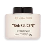Makeup Revolution, Loose Baking Powder, Verlängert die Haltbarkeit von Makeup, Makeup Setting Powder, Transluzent, Für alle Hauttöne, 32g