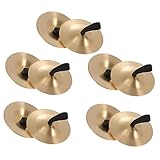 BESTonZON Fingerzimbeln Aus Für Bauchtanz Musikinstrument Für Und Tänzer Finger Becken Für Tanzpartys Durchmesser Goldfarben