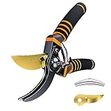 JiveSnip Titan Gartenschere - Professionelle Umgehungsschere für Pflanzen, Hecken und Blumen (Enthält Schere + Klinge)