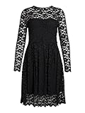 Vila Damen Vikalila L/S Lace - Noos Dress, Schwarz, L EU