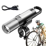 szaluyk Fahrradlicht für den Außenbereich, Front-Nachtlicht, hohe Lumen, wiederaufladbar, wasserdicht, 3 Lichtmodi, Außenlichter, Clip, Fahrradzubehör für Nachtfahrten
