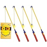 Heelay® 4 LED Laternenstab Electric 40cm für St Martin, Elektronischer Lantern Rods Stab Laternenumzüge Halloween Zauberstäbe für Kostüme für Kinder Party Kostümpartys