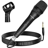 OneOdio ON55 Mikrofon mit Kabel - Microphon Clip - 5M langlebiges XLR Kabel Micro Jack- 100% Metal Casing - Klangqualität Vokales Dynamische Mikrofon für Karaoke/Studio/Streaming/Mixer/Podcast/TV/DJ