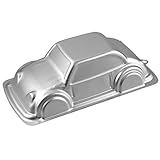 Wilton Backform 3D-Auto, Motivbackform Aluminium 3D-Kuchenform Ideal für Kindergeburtstag oder Partys - 27,5 x 17 x 10 cm, Grau