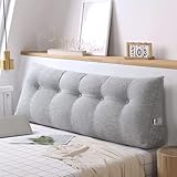 OHMG 200CM XXL Rückenkissen Bett,Lang Keilkissen Hohen Rückenkissen Kissen Bettkissen Rückenlehne Nackenstützkissen Rückenstützkissen Lordosenstütze Lesekissen für Bett und Sofa ﻿