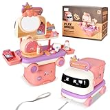 Kinderschminke Set Mädchen Kinder Schminke Makeup Spielzeug Rollenspiel Beauty Set 27 Teile Kinder Schminkkoffer Schminkset Weihnachten Geburtstags Geschenk für Mädchen ab 3 4 5 6 7 Jahre