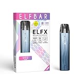 ElfX Elfbar Pod Kit, Pod Akkuträger 1000 mAh Akku, Pod Mod, nachfüllbares Basisgerät, Pod System | 0.6 & 0.8 Ω Elfbar ELFX Leer Pods, USB-C Anschluss, nikotinfrei, ohne Eliquid, Dunkelblau + 0,6Ω Pods