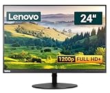Lenovo ThinkVision T24d-10 24 Zoll Business Computer Monitor, Desktop Gaming Monitor, Full HD+ (VGA - DisplayPort - HDMI - VESA), PC Bildschirm, Schwarz (Generalüberholt)
