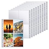 DODUOS 100 Stk 400 Taschen Fotohüllen Din A4, 23x 31cm Transparent Postkartenhüllen Din A4, Postkarten Hüllen Klarsichthüllen A4 für Fotos Fotohüllen Din A4 Geteilt, Sammelhülle A4 4 Fächer