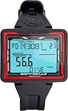 CRESSI Unisex-Adult Raffaello Diving Computer Tauchcomputer mit Großem Rechteckigem Bildschirm mit Hohem Kontrast für Maximale Lesbarkeit der Daten, Schwarz/Rot, Einheitsgröße