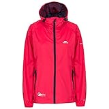 Trespass Qikpac Female Jacket, Raspberry, M, Kompakt Zusammenrollbare Wasserdichte Jacke für Damen, Medium, Rosa / Pink