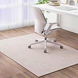 Generisch Bürostuhl Unterlage Teppich, Bodenschutzmatte für Hartböden, Gaming Teppich Stuhl Unterlage,Kratzfest Schreibtischstuhl Unterlage,rutschfest Bürostuhlunterlage Für Büro,Beige,120x150cm