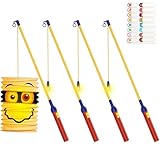 Heelay® 4 LED Laternenstab Electric 40cm für St Martin, Elektronischer Lantern Rods Stab Laternenumzüge Halloween Zauberstäbe für Kostüme für Kinder Party Kostümpartys