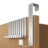 4smile Türhaken - 10er Set, Edelstahl - Türhaken zum Einhängen, universell verwendbare Türgarderobe - Solide Kleiderhaken Tür, Türhakenleiste zum Einhängen