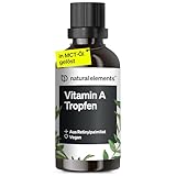 natural elements Vitamin A Tropfen – 50 ml – Vitamin A (Retinylpalmitat) in MCT-Kokosöl gelöst – vegan, hochdosiert, ohne unnötige Zusätze – in Deutschland produziert & laborgeprüft