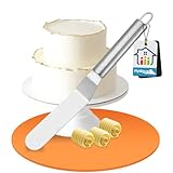 FlyWave Winkelpalette für Tortendekoration, Streichpalette Edelstahl, Winkelpalette klein, Tortenspachtel und Palette Backen, Professionelle Tortenstreicher für Kuchen und Desserts